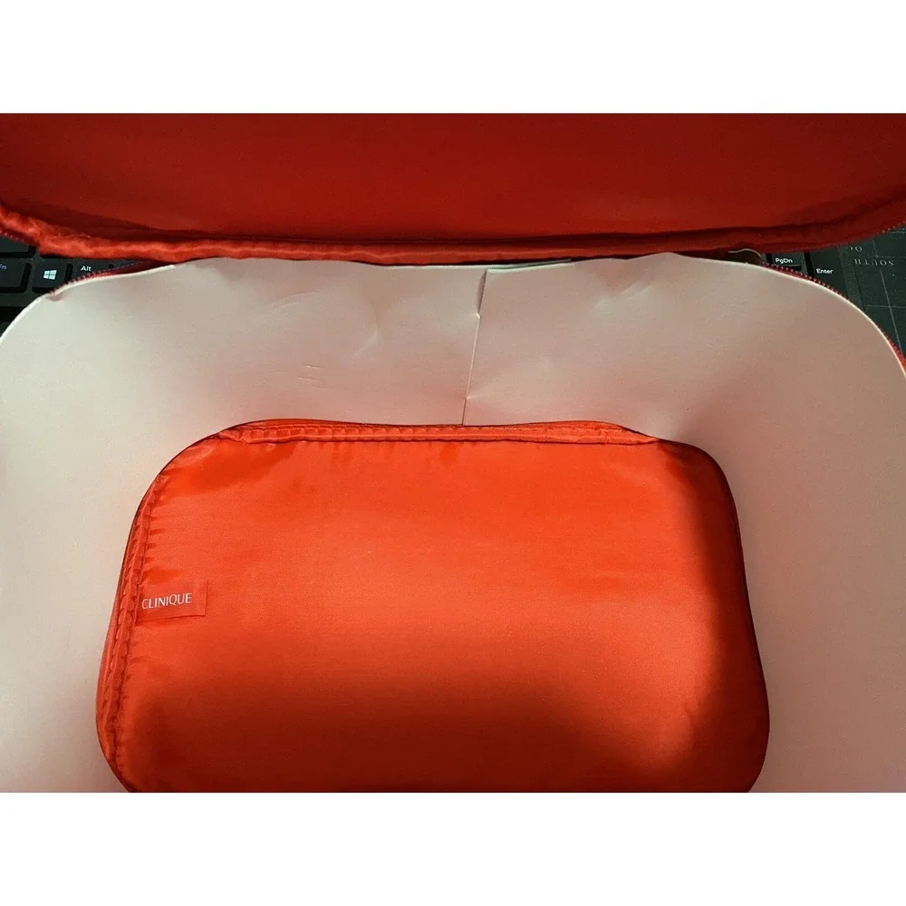 NEW Clinique Skincare Makeup Beauty Cosmetic‎ Train Case Travel Empty Bag